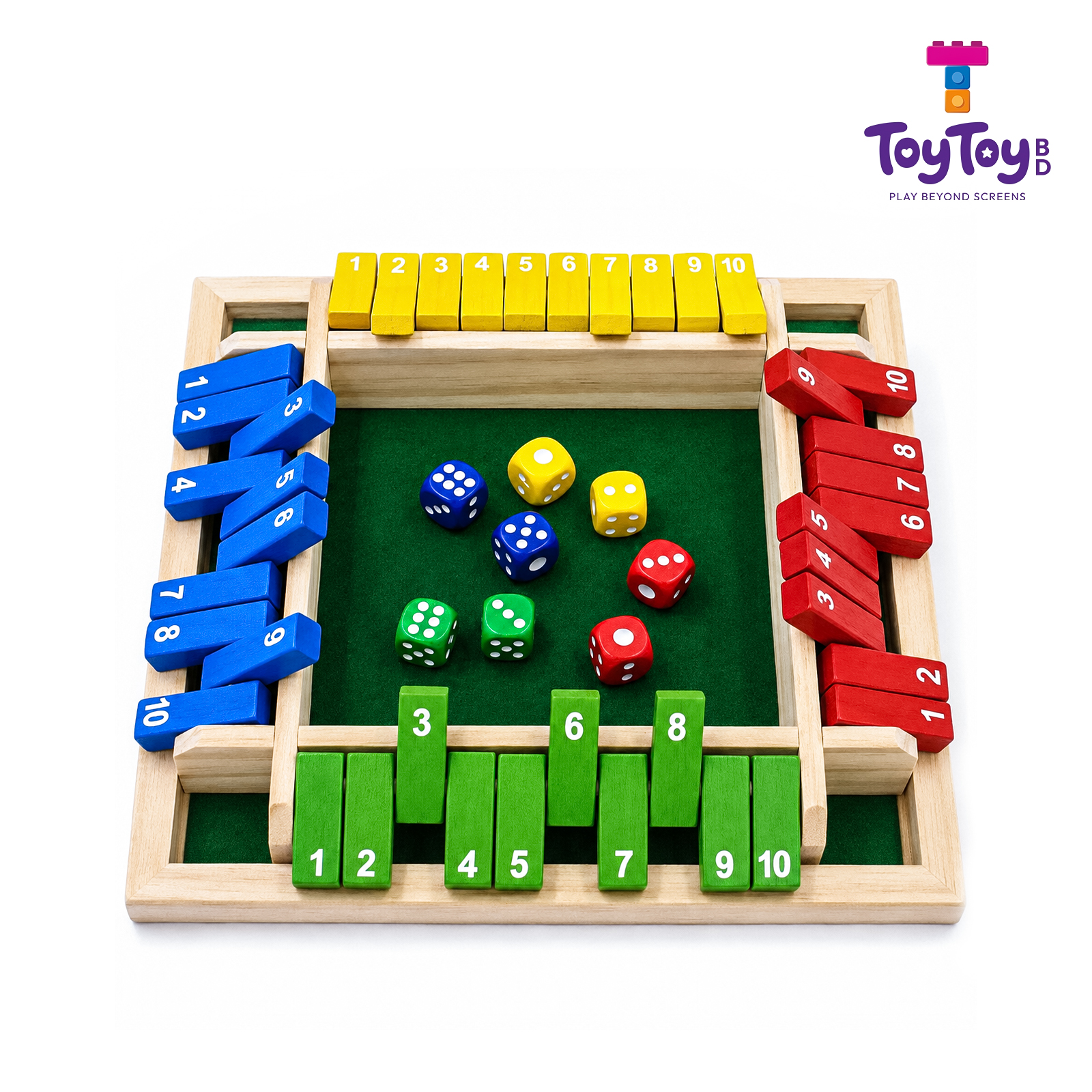 Wooden Number Dice Board Game